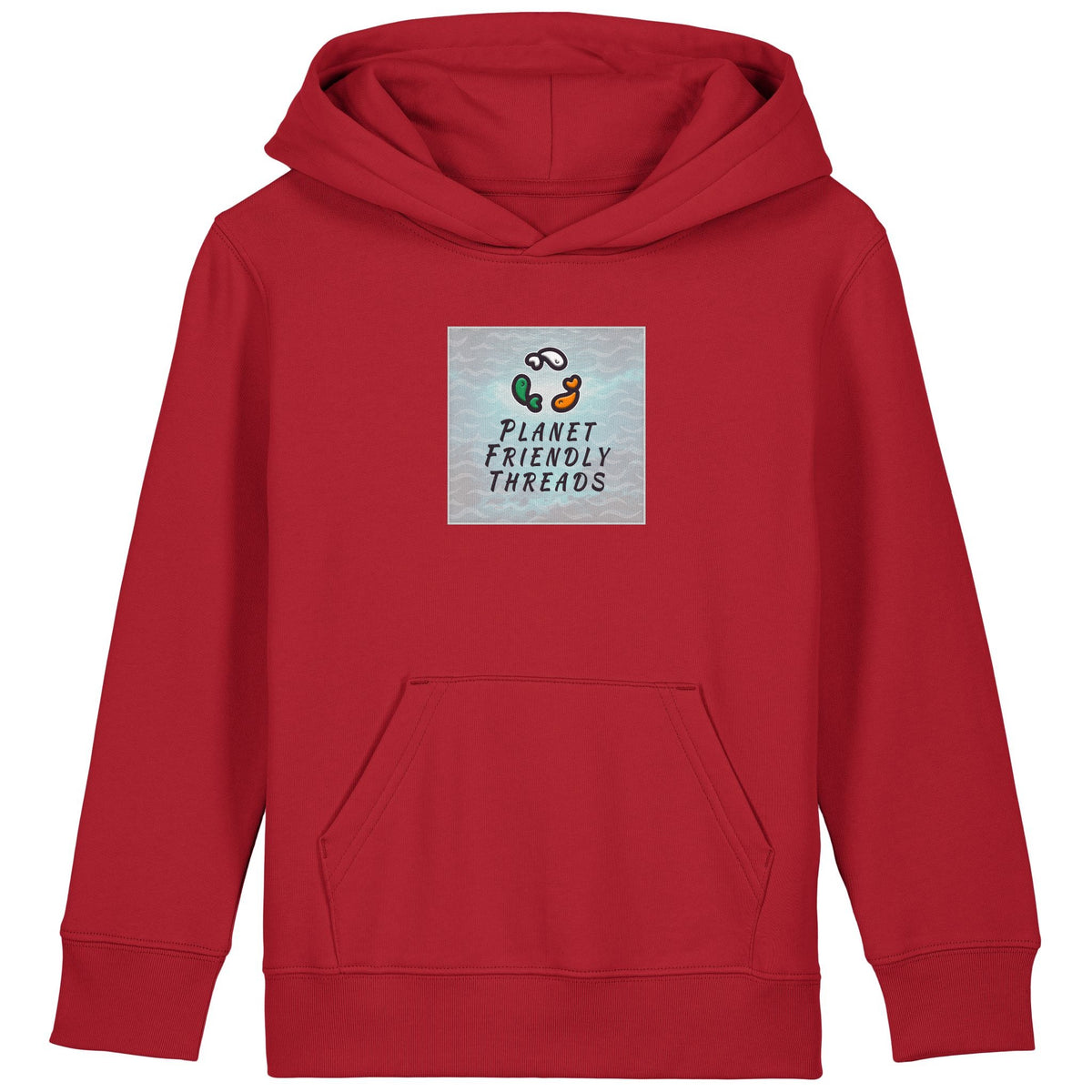 PFT Logo - SSSQUARE - Light Ocean | Hoodie | Kids | Cosy | 300gsm Medium Fit | Red