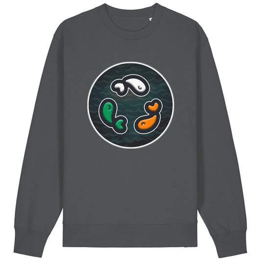 PFT Fish - Circle - Dark | Jumper | Adult | Crewneck | 350gsm Medium Fit | Anthracite