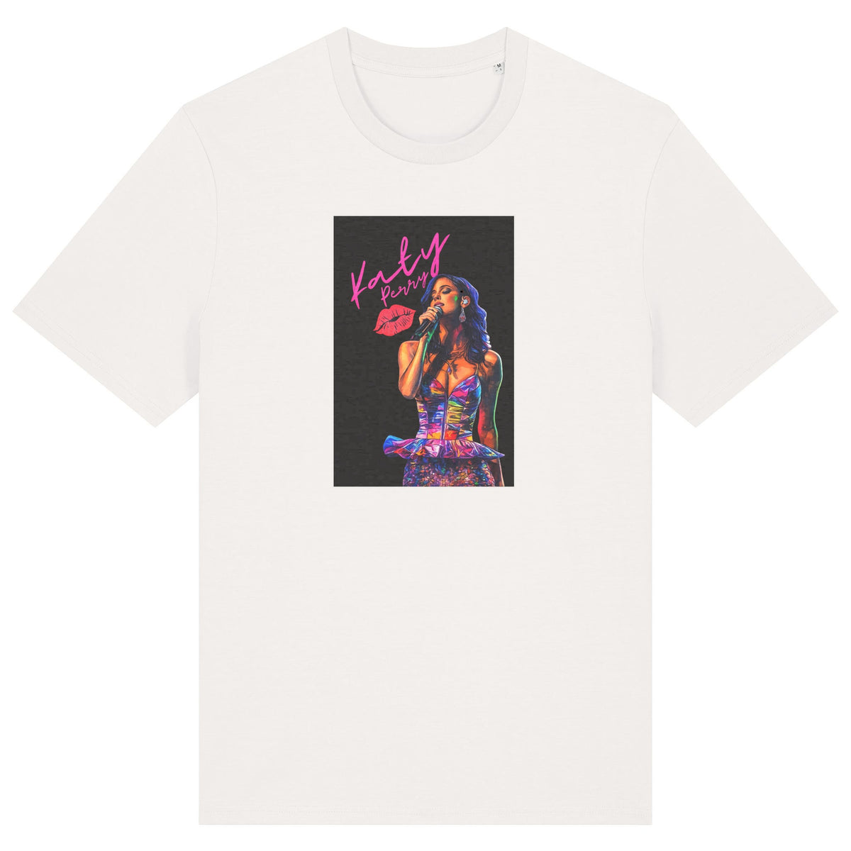 Katy Perry | T-Shirt | Adult | Crewneck Short Sleeve | 180gsm Medium Fit | Off White