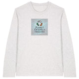 PFT Logo - SSSQUARE - Light Ocean | T-Shirt | Adult | Crewneck Long Sleeve | 180gsm Medium Fit | Cool Heather Grey