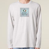 PFT Logo - SSSQUARE - Light Ocean | T-Shirt | Adult | Crewneck Long Sleeve | 180gsm Medium Fit | Cool Heather Grey