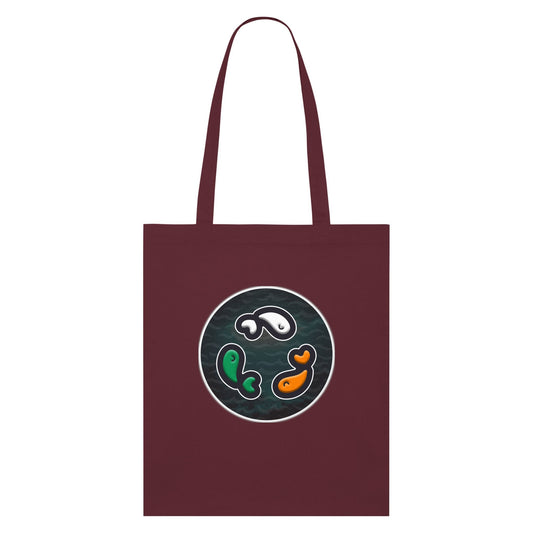 PFT Fish - Circle - Dark | Other | Adult | Tote Bag | 160gsm | Burgundy