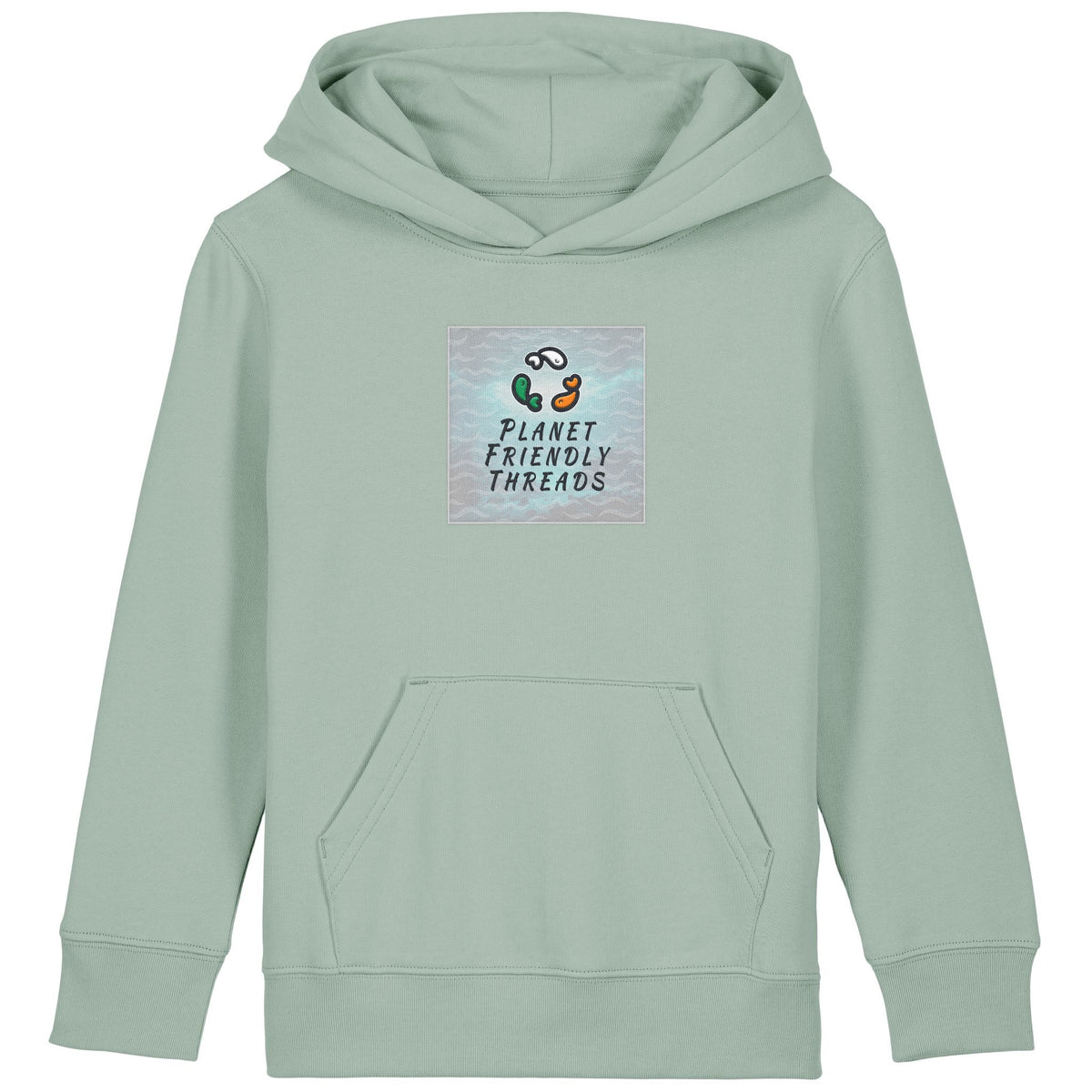 PFT Logo - SSSQUARE - Light Ocean | Hoodie | Kids | Cosy | 300gsm Medium Fit | Aloe
