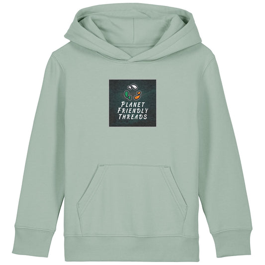 PFT Logo - dark | Hoodie | Kids | Cosy | 300gsm Medium Fit | Aloe