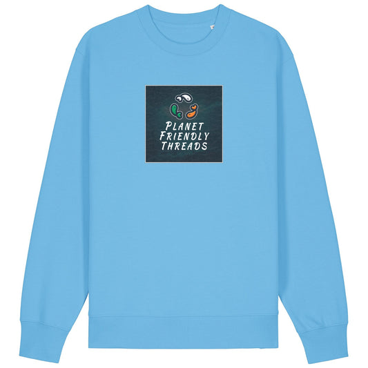 PFT Logo - dark | Jumper | Adult | Crewneck | 350gsm Medium Fit | Aqua Blue