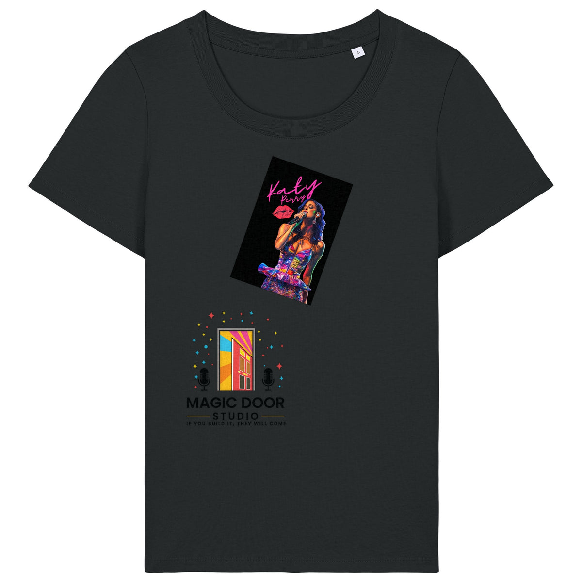 Katy Perry | T-Shirt | Adult | Ladies Short Sleeve | 155gsm Fitted | Black