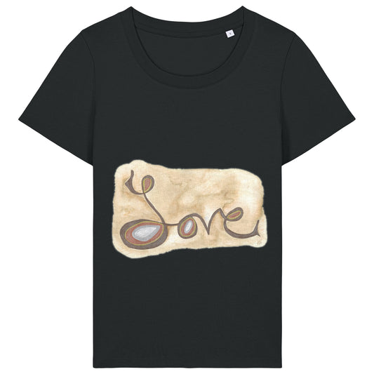 Love | T-Shirt | Adult | Ladies Short Sleeve | 155gsm Fitted | Black
