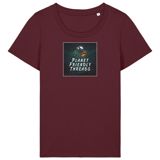 PFT Logo - dark | T-Shirt | Adult | Ladies Short Sleeve | 155gsm Fitted | Burgundy