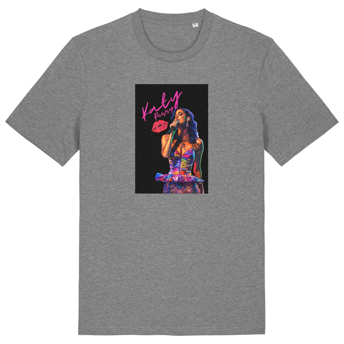 Katy Perry | T-Shirt | Adult | Crewneck Short Sleeve | 180gsm Medium Fit | Mid Heather Grey