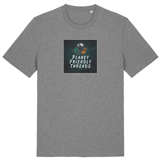 PFT Logo - dark | T-Shirt | Adult | Crewneck Short Sleeve | 180gsm Medium Fit | Mid Heather Grey