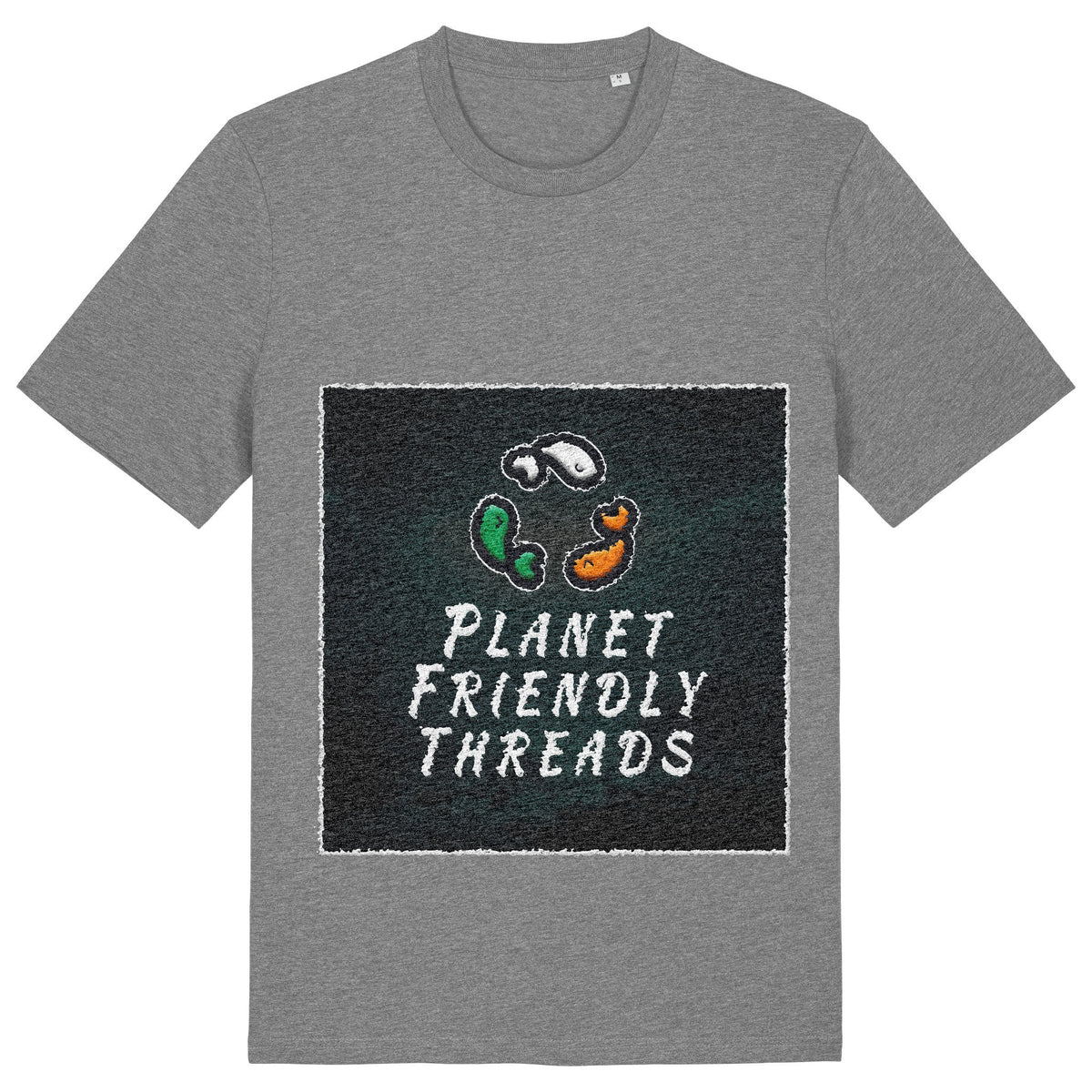 PFT Logo - dark | T-Shirt | Adult | Crewneck Short Sleeve | 180gsm Medium Fit | Mid Heather Grey