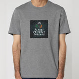 PFT Logo - dark | T-Shirt | Adult | Crewneck Short Sleeve | 180gsm Medium Fit | Mid Heather Grey