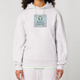 PFT Logo - SSSQUARE - Light Ocean | Hoodie | Adult | Cosy | 350gsm Medium Fit | Cool Heather Grey