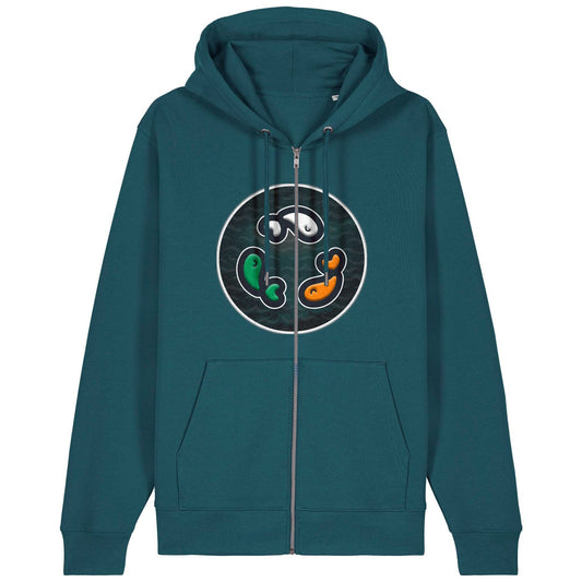 PFT Fish - Circle - Dark | Hoodie | Adult | Zip | 350gsm Medium Fit | Stargazer