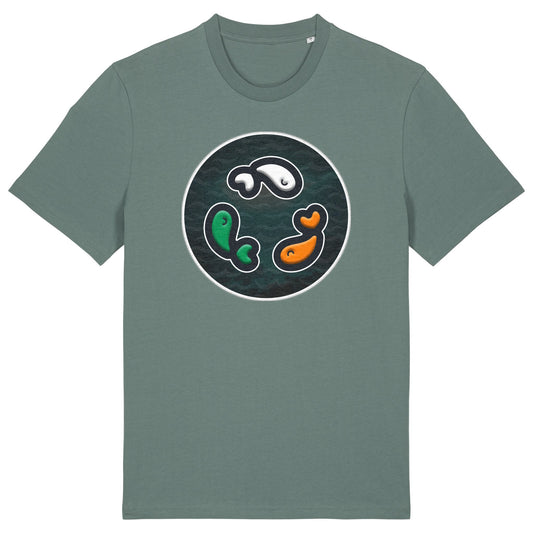 PFT Fish - Circle - Dark | T-Shirt | Adult | Crewneck Short Sleeve | 180gsm Medium Fit | Green Bay