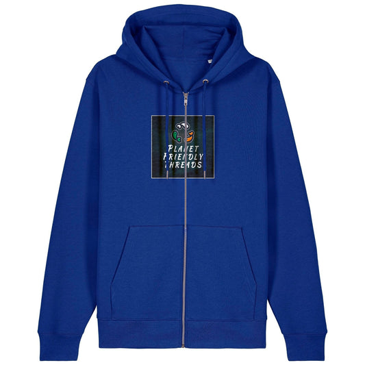 PFT Logo - dark | Hoodie | Adult | Zip | 350gsm Medium Fit | Worker Blue