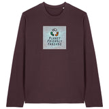PFT Logo - SSSQUARE - Light Ocean | T-Shirt | Adult | Crewneck Long Sleeve | 180gsm Medium Fit | Red Brown
