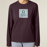PFT Logo - SSSQUARE - Light Ocean | T-Shirt | Adult | Crewneck Long Sleeve | 180gsm Medium Fit | Red Brown