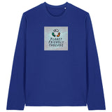 PFT Logo - SSSQUARE - Light Ocean | T-Shirt | Adult | Crewneck Long Sleeve | 180gsm Medium Fit | Worker Blue
