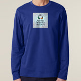 PFT Logo - SSSQUARE - Light Ocean | T-Shirt | Adult | Crewneck Long Sleeve | 180gsm Medium Fit | Worker Blue