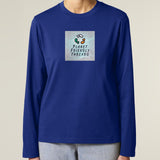 PFT Logo - SSSQUARE - Light Ocean | T-Shirt | Adult | Crewneck Long Sleeve | 180gsm Medium Fit | Worker Blue