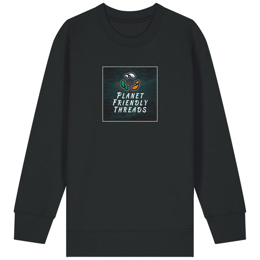 PFT Logo - dark | Jumper | Kids | Crewneck | 300gsm Medium Fit | Black