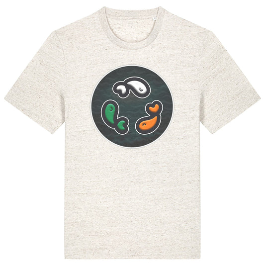 PFT Fish - Circle - Dark | T-Shirt | Adult | Crewneck Short Sleeve | 180gsm Medium Fit | Eco-Heather