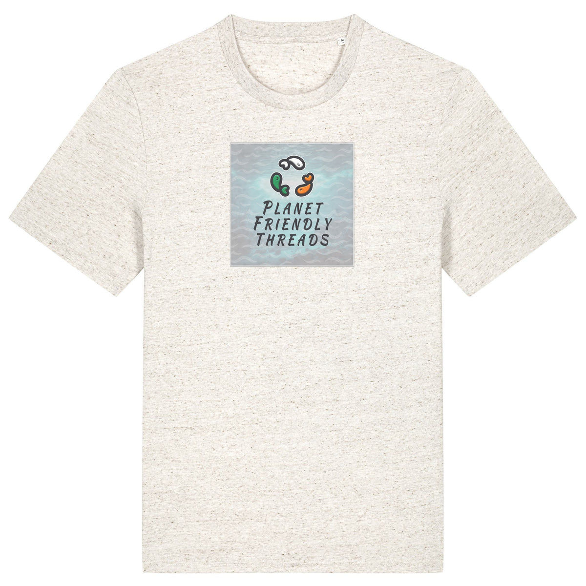 PFT Logo - SSSQUARE - Light Ocean | T-Shirt | Adult | Crewneck Short Sleeve | 180gsm Medium Fit | Eco-Heather