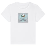PFT Logo - SSSQUARE - Light Ocean | T-Shirt | Baby | Crewneck Short Sleeve | 155gsm Medium Fit | White