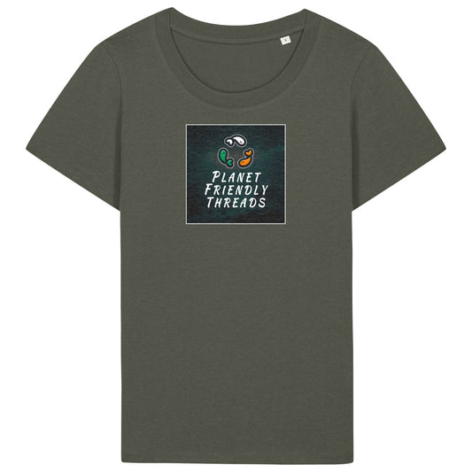 PFT Logo - dark | T-Shirt | Adult | Ladies Short Sleeve | 155gsm Fitted | Khaki