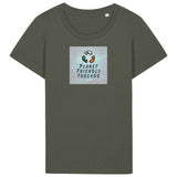 PFT Logo - SSSQUARE - Light Ocean | T-Shirt | Adult | Ladies Short Sleeve | 155gsm Fitted | Khaki