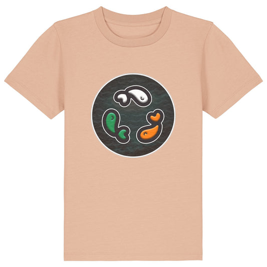 PFT Fish - Circle - Dark | T-Shirt | Kids | Crewneck Short Sleeve | 155gsm Medium Fit | Fraiche Peche