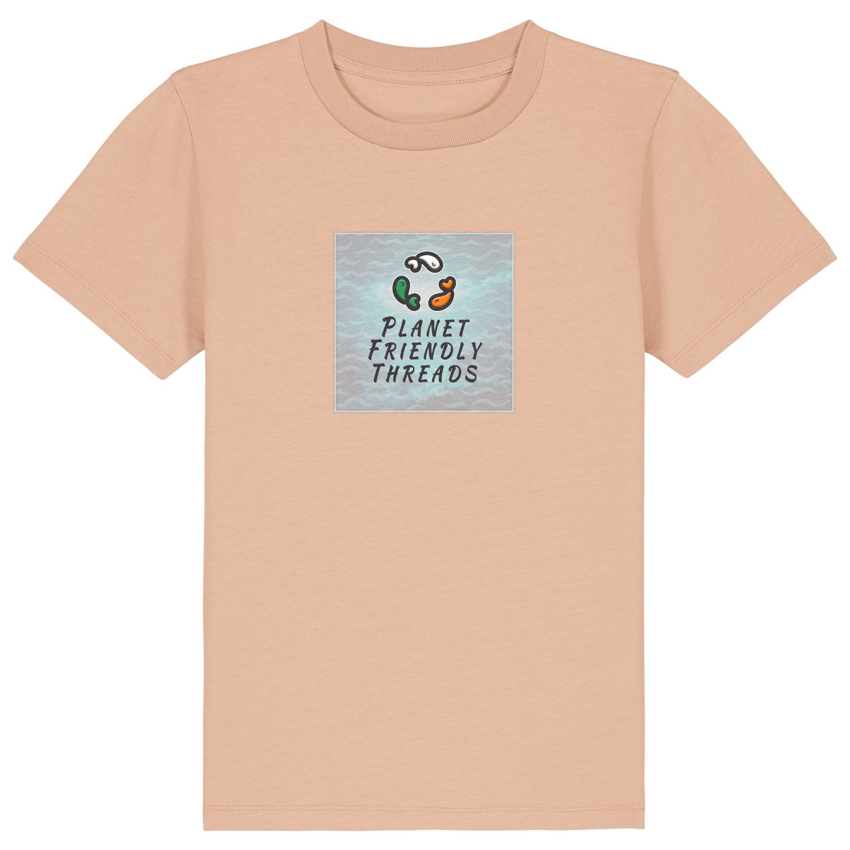 PFT Logo - SSSQUARE - Light Ocean | T-Shirt | Kids | Crewneck Short Sleeve | 155gsm Medium Fit | Fraiche Peche