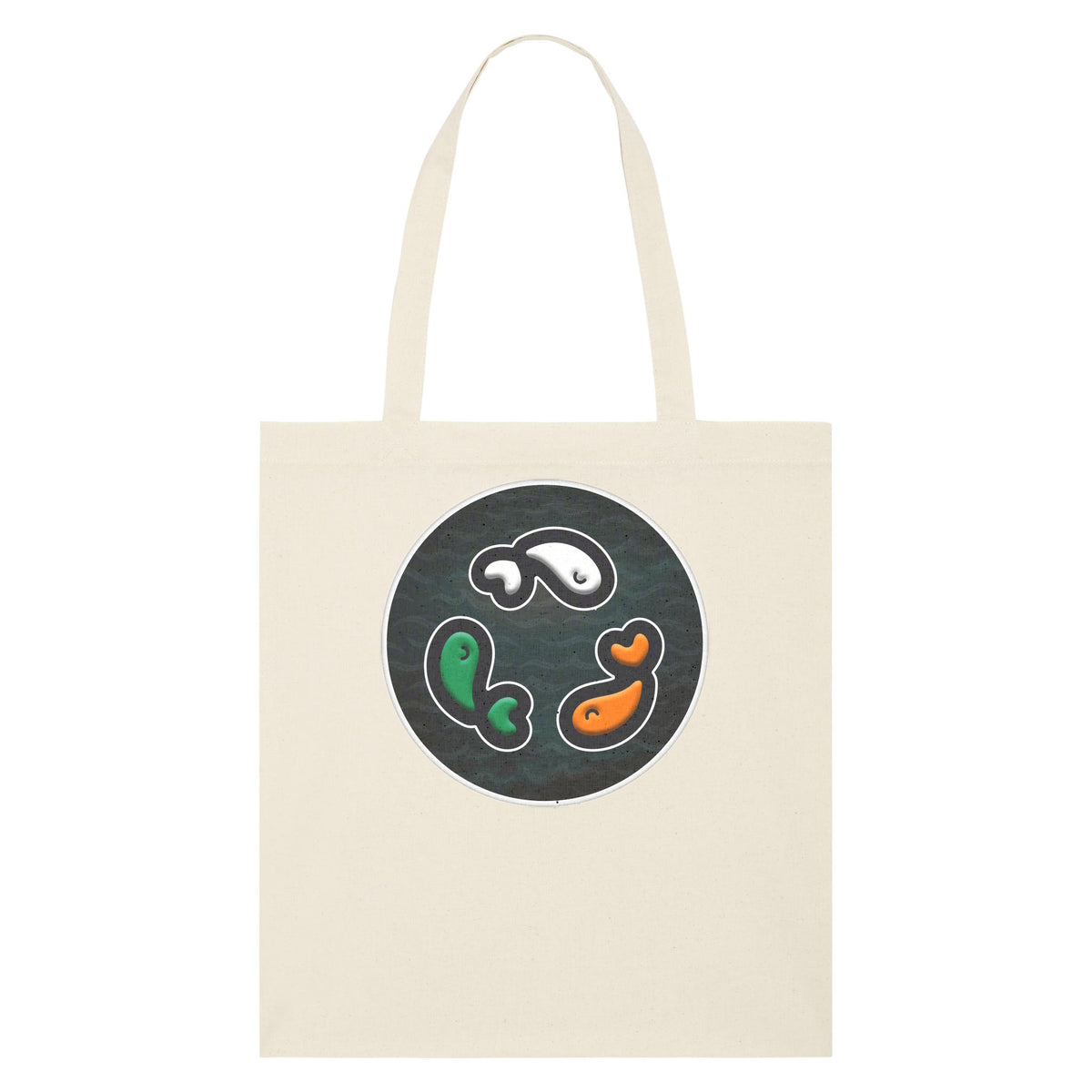 PFT Fish - Circle - Dark | Other | Adult | Tote Bag | 160gsm | Natural Raw