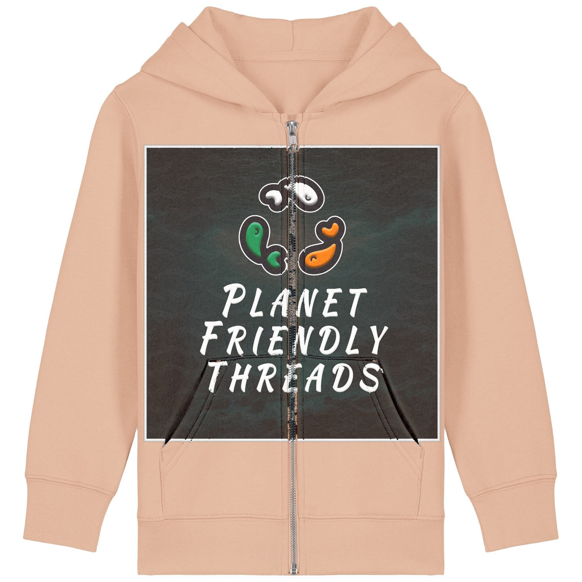 PFT Logo - dark | Hoodie | Kids | Zip | 300gsm Medium Fit | Fraiche Peche