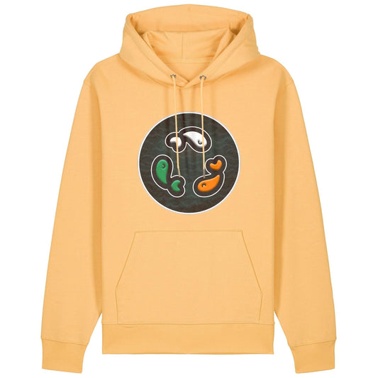 PFT Fish - Circle - Dark | Hoodie | Adult | Cosy | 350gsm Medium Fit | Nispero
