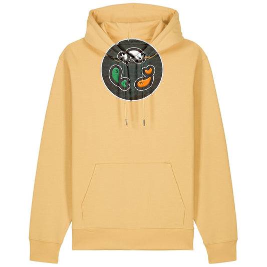 PFT Fish - Circle - Dark | Hoodie | Adult | Cosy | 350gsm Medium Fit | Nispero