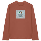 PFT Logo - SSSQUARE - Light Ocean | T-Shirt | Adult | Crewneck Long Sleeve | 180gsm Medium Fit | Heritage Brown