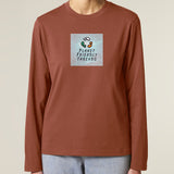 PFT Logo - SSSQUARE - Light Ocean | T-Shirt | Adult | Crewneck Long Sleeve | 180gsm Medium Fit | Heritage Brown