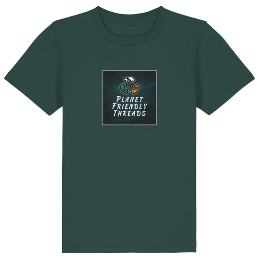 PFT Logo - dark | T-Shirt | Kids | Crewneck Short Sleeve | 155gsm Medium Fit | Glazed Green