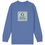 PFT Logo - SSSQUARE - Light Ocean | Jumper | Kids | Crewneck | 300gsm Medium Fit | Bright Blue