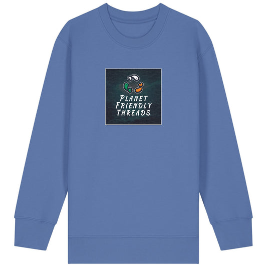 PFT Logo - dark | Jumper | Kids | Crewneck | 300gsm Medium Fit | Bright Blue