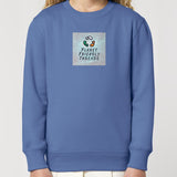 PFT Logo - SSSQUARE - Light Ocean | Jumper | Kids | Crewneck | 300gsm Medium Fit | Bright Blue