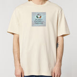 PFT Logo - SSSQUARE - Light Ocean | T-Shirt | Adult | Crewneck Short Sleeve | 215gsm Relaxed Fit | Natural Raw