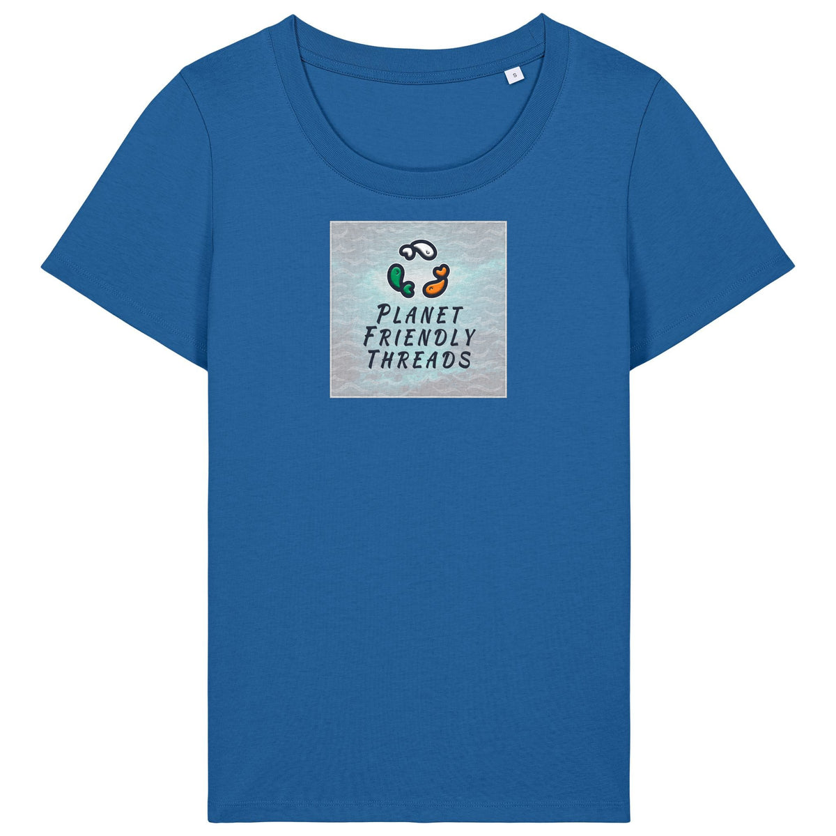 PFT Logo - SSSQUARE - Light Ocean | T-Shirt | Adult | Ladies Short Sleeve | 155gsm Fitted | Royal Blue