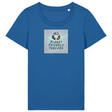 PFT Logo - SSSQUARE - Light Ocean | T-Shirt | Adult | Ladies Short Sleeve | 155gsm Fitted | Royal Blue
