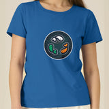 PFT Fish - Circle - Dark | T-Shirt | Adult | Ladies Short Sleeve | 155gsm Fitted | Royal Blue