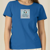 PFT Logo - SSSQUARE - Light Ocean | T-Shirt | Adult | Ladies Short Sleeve | 155gsm Fitted | Royal Blue