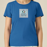 PFT Logo - SSSQUARE - Light Ocean | T-Shirt | Adult | Ladies Short Sleeve | 155gsm Fitted | Royal Blue