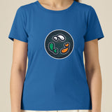 PFT Fish - Circle - Dark | T-Shirt | Adult | Ladies Short Sleeve | 155gsm Fitted | Royal Blue
